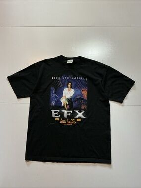 Vintage MGM Grand Las Vegas Rick Springfield EFX Master Alive Graphic T-Shirt